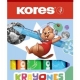 Voskovky trojhranné Kores Krayones Jumbo, 12 ks