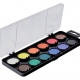 Barvy vodové Koh-i-noor, 30 mm, 12 barev, černý plast