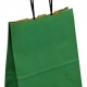 Taška papírová 19 x 8 x 21 cm, kroucené ucho, zelená