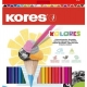 Pastelky trojhranné Kores Kolores, 24 ks