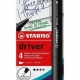 Popisovač permanentní Stabilo dr!ver F 0,4 mm, sada 4 barvy