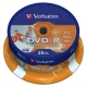 DVD-R Verbatim 4,7 GB, 16x, spindl, printable (balení 25 ks)