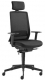 Židle kancelářská Lyra 215-SYS, hlavová opěrka, černá