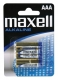 Baterie Maxell LR03 1,5 V, mikrotužková AAA, 4 ks