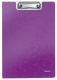 Podložka psací s klipem, dvojdeska, Leitz WOW, A4, purpurová