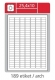 Etikety Economy 25,4x10 mm, matné, bílé, 100 listů