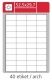 Etikety Economy 52,5x29,7 mm, matné, bílé, 100 listů