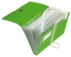 Aktovka na dokumenty A4, 12 přihrádek, zelená