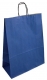 Taška papírová 24 x 11 x 31 cm, kroucené ucho, modrá