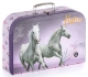 Kufřík školní 34 x 23 x 10 cm, lamino, Bílí koně