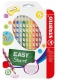 Pastelky trojhranné Stabilo Easy colors pro leváky, 12 ks
