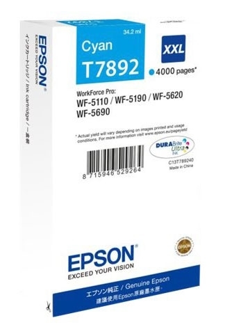 Cartridge Epson C13T789240 XXL pro WF 51xx/56xx, cyan