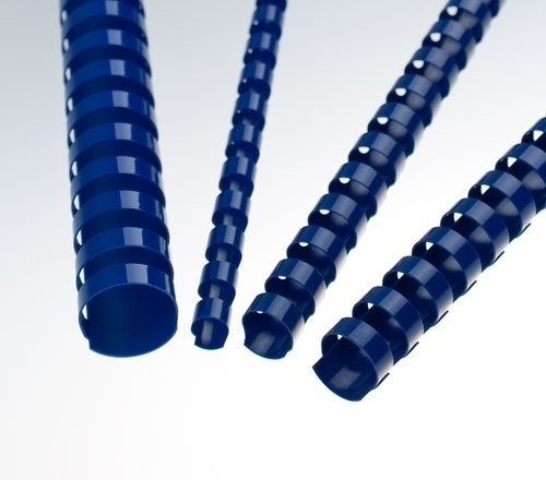 Plastový hřbet, kroužkový, 10 mm, modrý, 100 ks