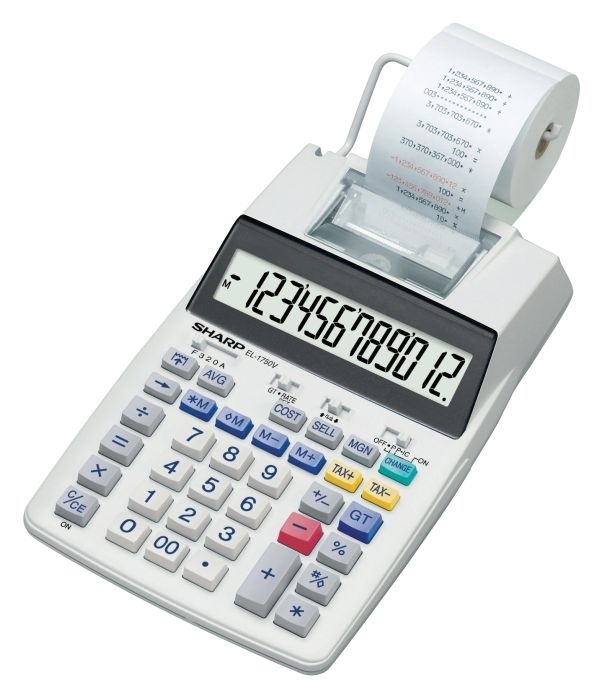 Kalkulačka s tiskem Sharp EL1750V