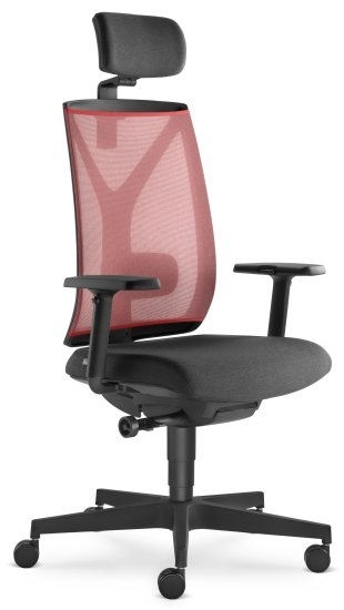 Židle kancelářská Leaf 503 SYA, hlavová opěrka, červená