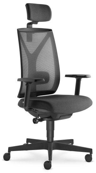 Židle kancelářská Leaf 503 SYA, hlavová opěrka, černá