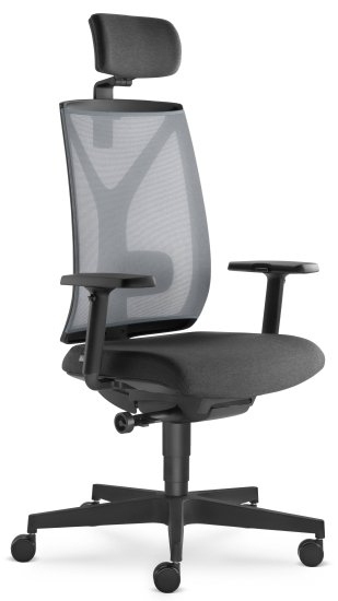 Židle kancelářská Leaf 503 SYA, hlavová opěrka, šedá