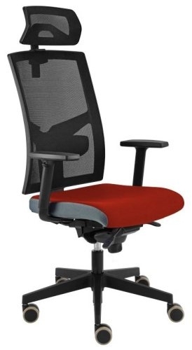 Židle kancelářská Game Šéf VIP, hlavová opěrka, červená