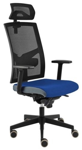 Židle kancelářská Game Šéf VIP, hlavová opěrka, modrá