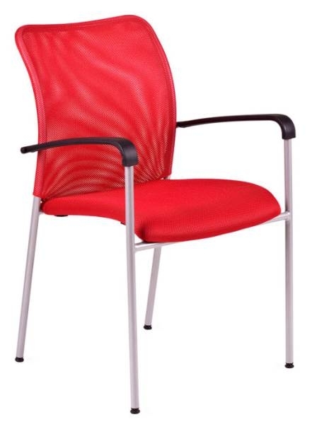 Office Pro Jednací židle TRITON Grey, červená
