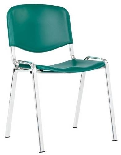 Židle konferenční Taurus PC ISO, chromovaný rám, zelená