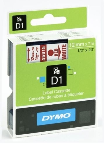 Páska Dymo Pocket 12 mm x 7 m, červená/bílá