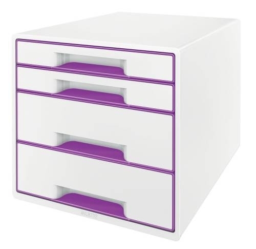Box zásuvkový Leitz WOW CUBE, 4 zásuvky, purpurový 52132062