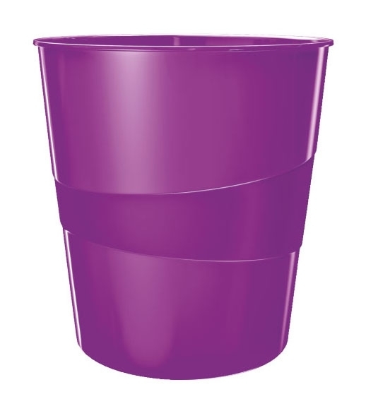 Odpadkový koš Leitz WOW 15 l, purpurový