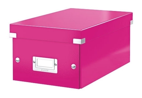 Krabice na DVD Leitz Click&Store, růžová