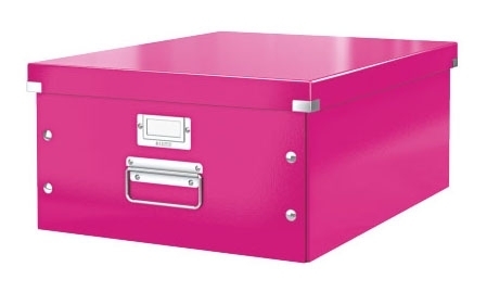 Leitz Univerzální krabice Click&Store, velikost L (A3), růžová 60450023