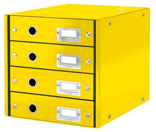 Zásuvkový box Leitz Click & Store - 4 zásuvky, žlutá