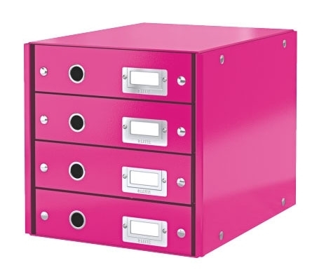 Leitz Click&Store zásuvkový box se 4 zásuvkami růžový 60490023