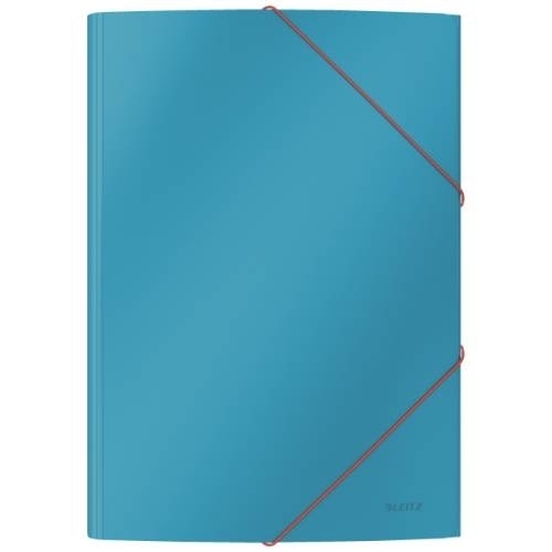 Leitz Kartonová deska Leitz Cosy A4, tříklopá s gumičkou, modrá 30020061