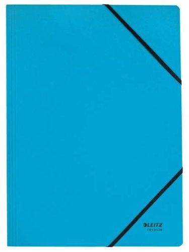 Leitz Recycle A4, kartonové desky s gumičkou, ekologické, modré