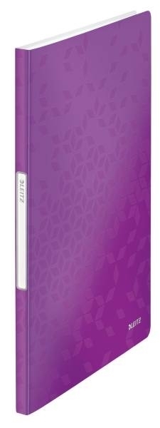 Katalogová kniha Leitz WOW 20 kapes, purpurová