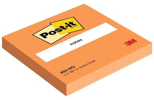 Bloček Post-it 654NO, oranžový (100 lístků)
