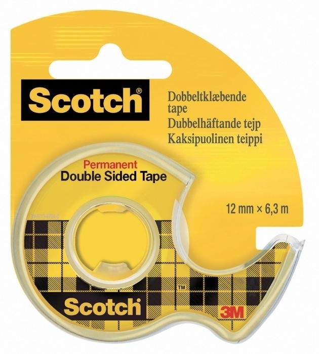 Páska lepicí Scotch, 12 mm x 6,3 m, oboustranná