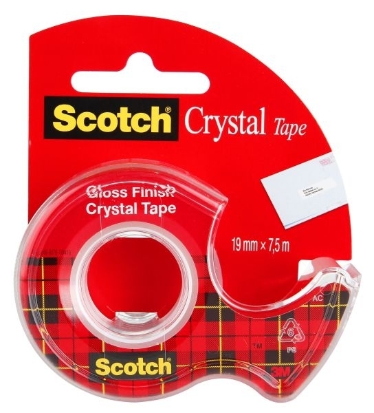 Páska lepicí Scotch Crystal, 19 mm x 7,5 m