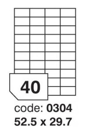 Etikety univerzální 52,5 x 29,7 mm, bílé, 100 listů
