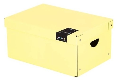 Krabice úložná Pastelini 35,5x24x16 cm, lamino, žlutá