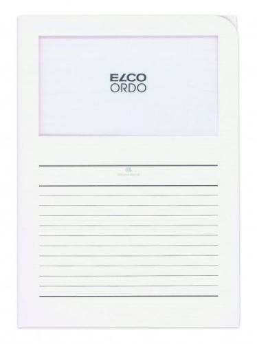 Desky papírové Elco Ordo s oknem, řádky, bílé, 100 ks