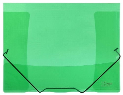 Složka tříklopá s gumou průhledná, zelená