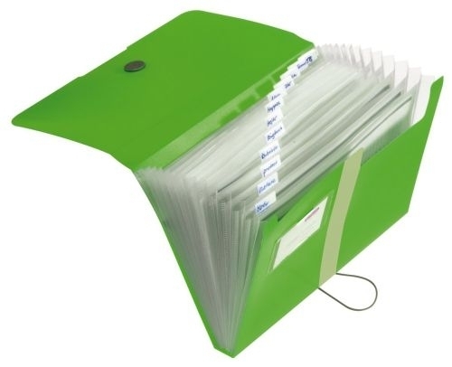 Spisové desky Herlitz easy orga A4 s 12dílným organizérem, zelené