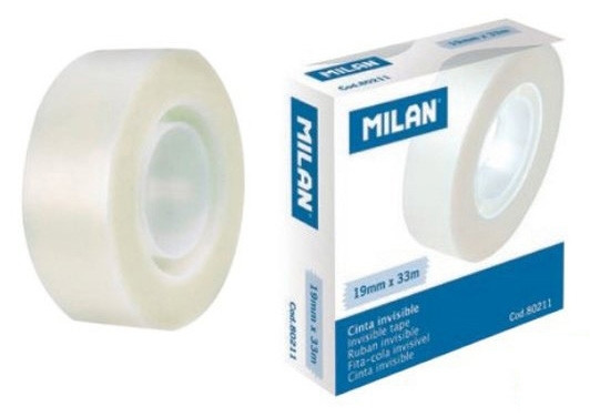 Páska lepicí Milan 19 mm x 33 m, popisovatelná