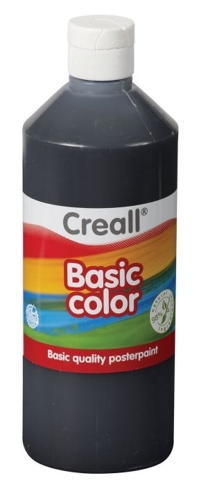 Barva temperová Creall 500 ml, černá