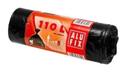 Pytel na odpad Alufix 110 l, 23 mic, černý, 10 ks