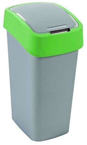 Curver odpadkový koš Flipbin 02172-P80 50l, stříbrný/zelený