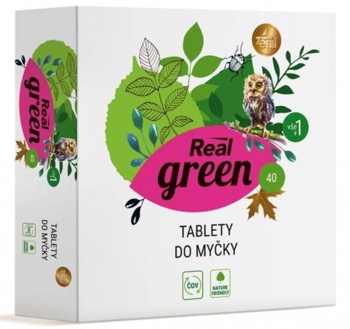 Tablety do myčky Real Green Clean, 40 ks