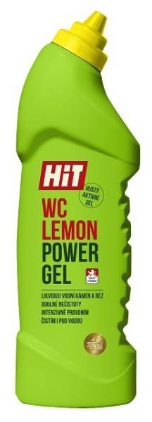 Prostředek čisticí Hit Power Gel na WC, 750 ml, Citron