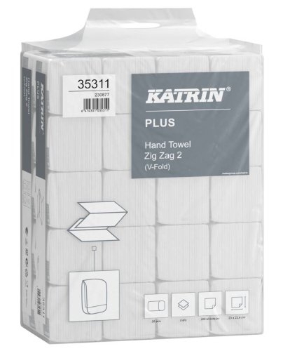 Papírové ručníky skládané Katrin Plus HandyPack Z-Z, 4000 ks 35311